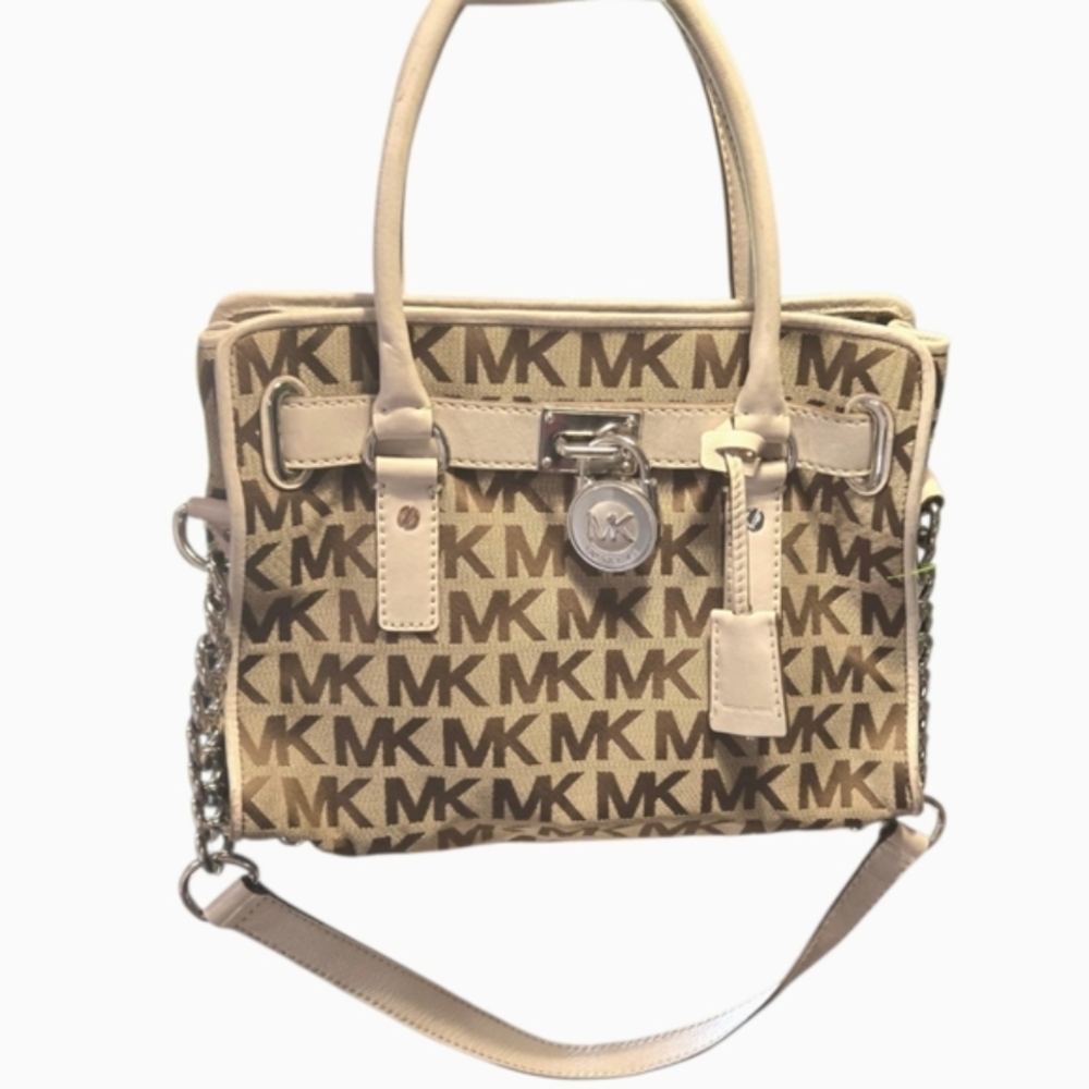Michael Kors Tan / Cream Hamilton with Signature MK Logo
